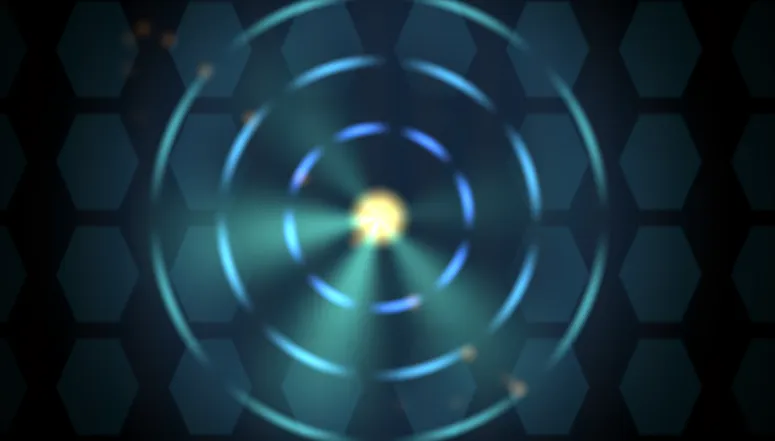 Wizualizacja silnika wyrenderowana w shadertoy