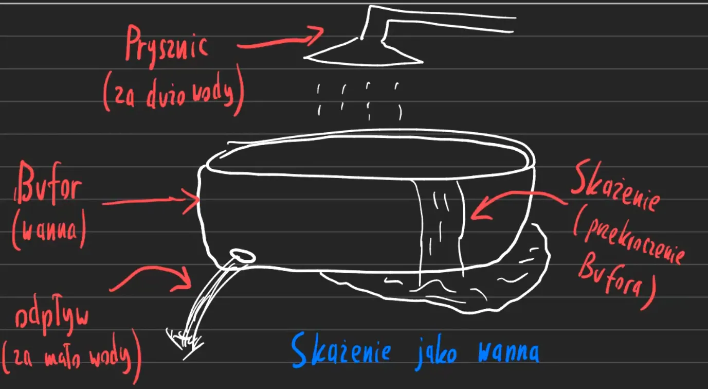 Rysunek własny dla demonstracji skażenia jako bufora