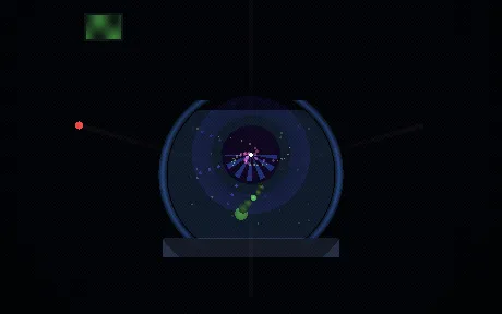 Infiltratorka patrzy na figurkę grzyba pod kloszem