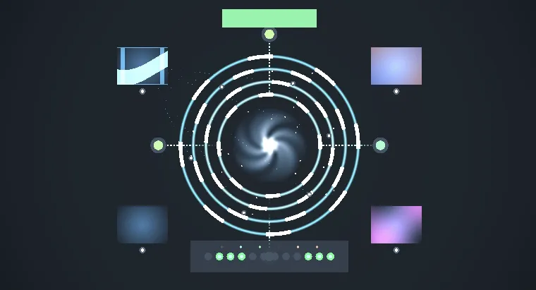 Grupa naukowców przy holoprojektorze, pracują nad analizą Anomalii