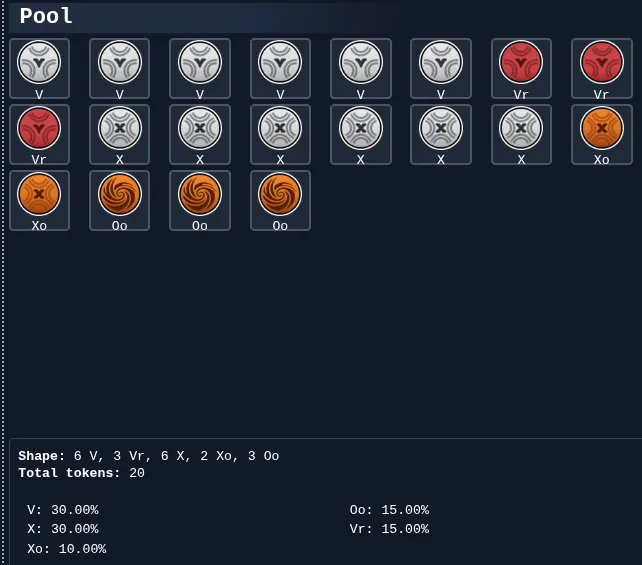 Pula z przekolorowanymi żetonami